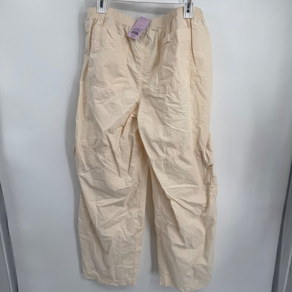 Wild Fable Cargo Pant Womens L Off White Utility D-Ring Target Lightweight Baggy - Picture 2 of 8
